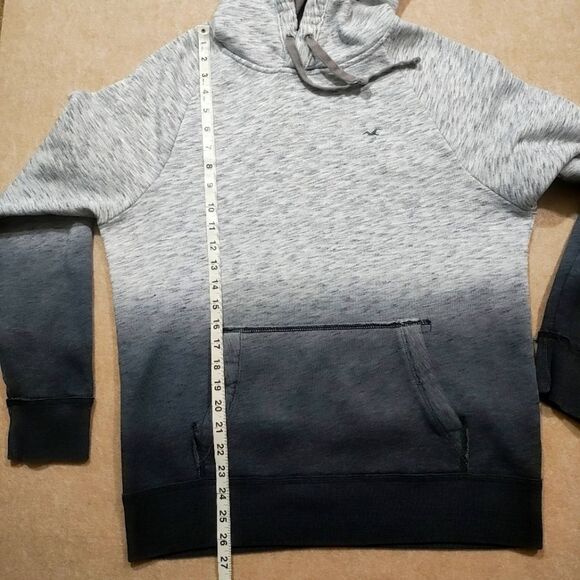 Hollister Ombre Gray Iconic Feel Good Fleece Pullover Hoodie #C - Picture 4 of 5